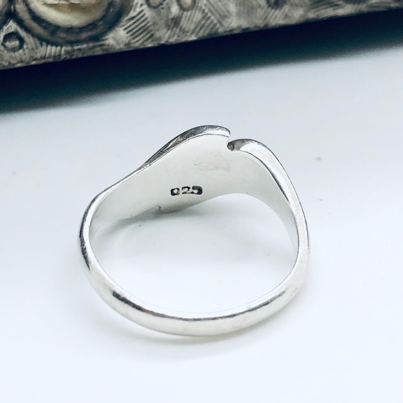 Vintage Silver Simple Modernist Ring 💍 Size 6.5 - Picture 5 of 9
